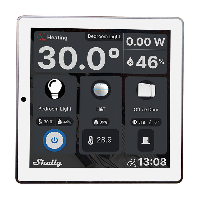 Zestaw SHELLY Wall Display Wi-Fi BT + BLU H&T (biały) - obrazek 2